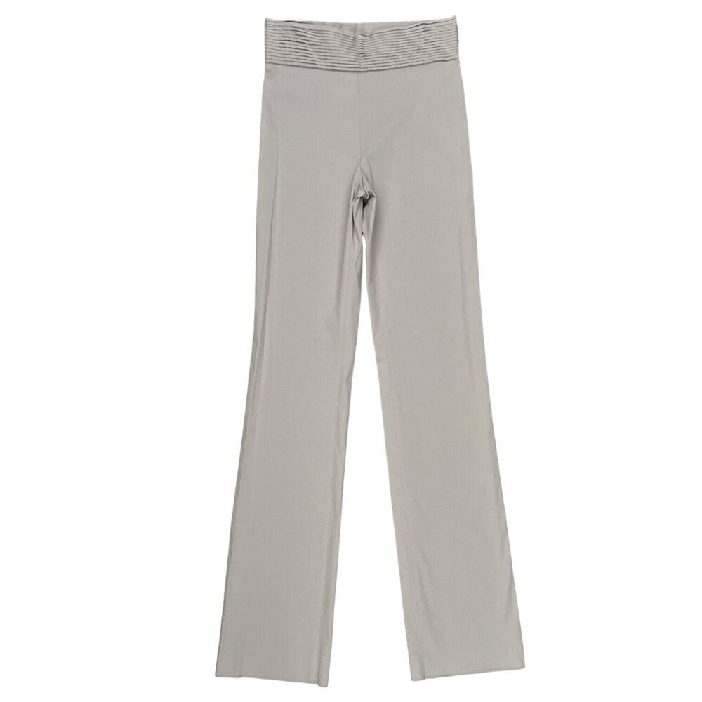 Valentino Roma Spa Pants Womens Size 2 Italy Size 38/2 Raw Hem Cream Gray Taupe - Picture 2 of 16